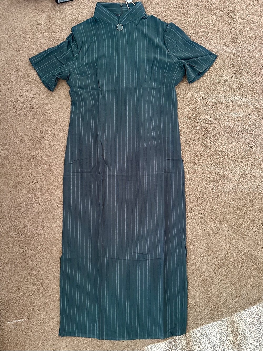 Striped Qipao Dress